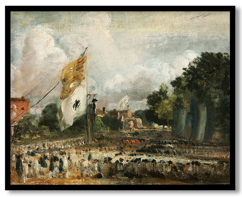 The Celebration of the General Peace of 1814 in East Bergholt by John Constable (1814)