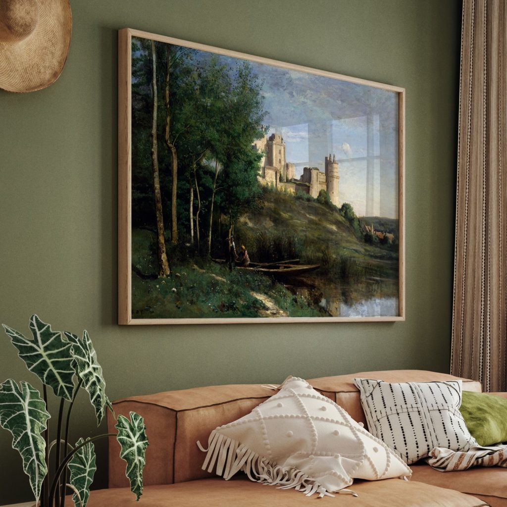 Ruins of the Château de Pierrefonds by Jean Baptiste Camille Corot (Circa 1830-1835, (reworked circa 1866-67))