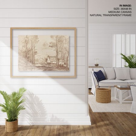 Hampton,Style,Living,Room,Interior,With,Frame,Mockup,,3d,Render