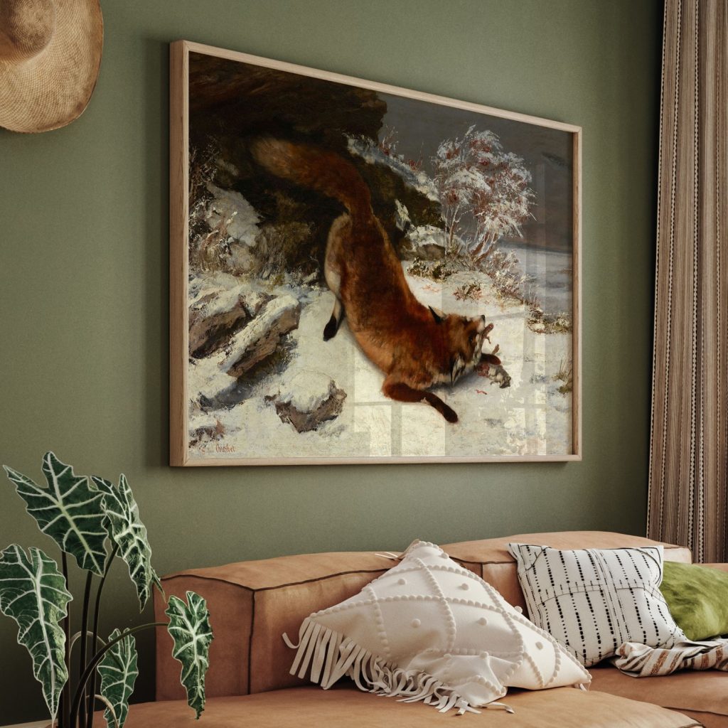 Fox in the Snow by Gustave Courbet (1860)