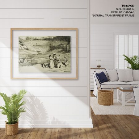 Hampton,Style,Living,Room,Interior,With,Frame,Mockup,,3d,Render