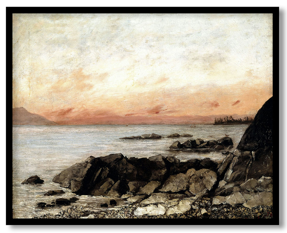 Sunset, Vevey, Switzerland by Gustave Courbet (1874)