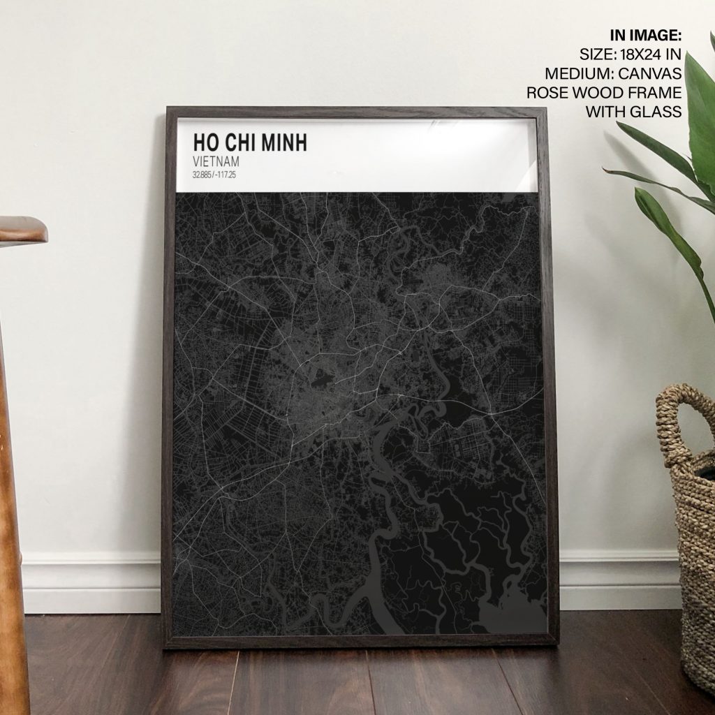 HO CHI MINH VIETNAM 32 885 -117 25 - City Map – Wall Hanging