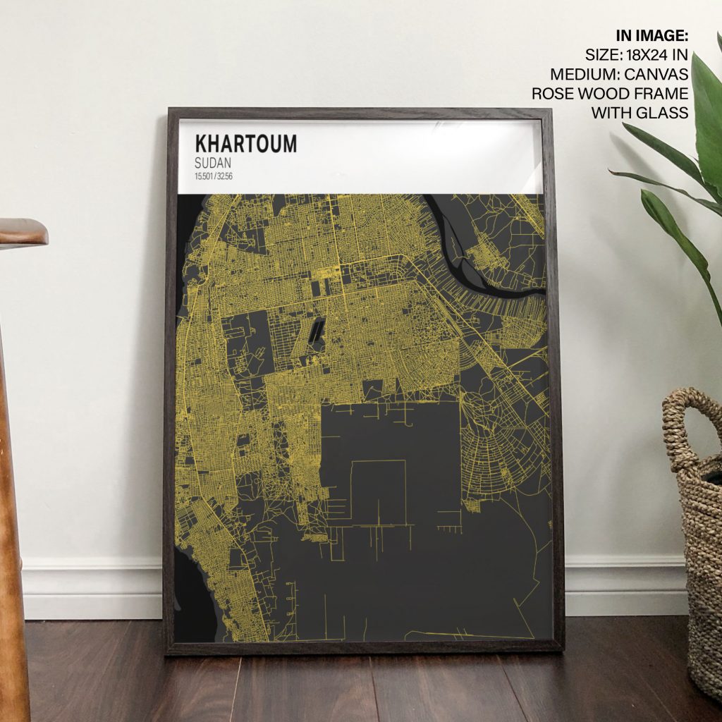 KHARTOUM SUDAN 15 501 32 56 - City Coordinates – Wall Hanging