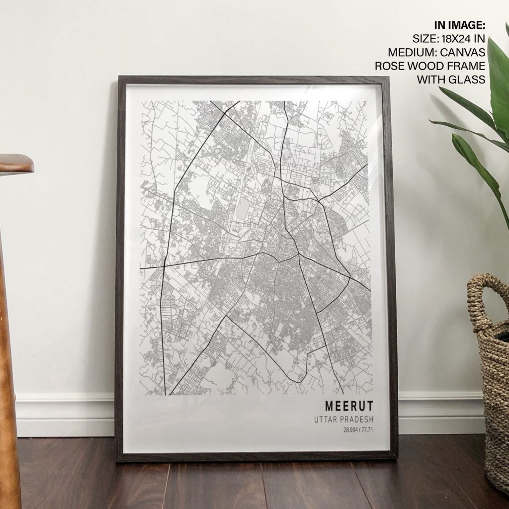 MEERUT UTTAR PRADESH 28 984 77 71 - City Map – Wall Decor