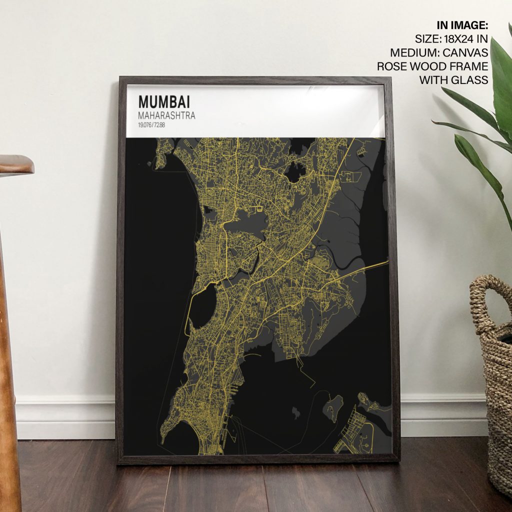 Minimalist Map of Mumbai – Wall Decor