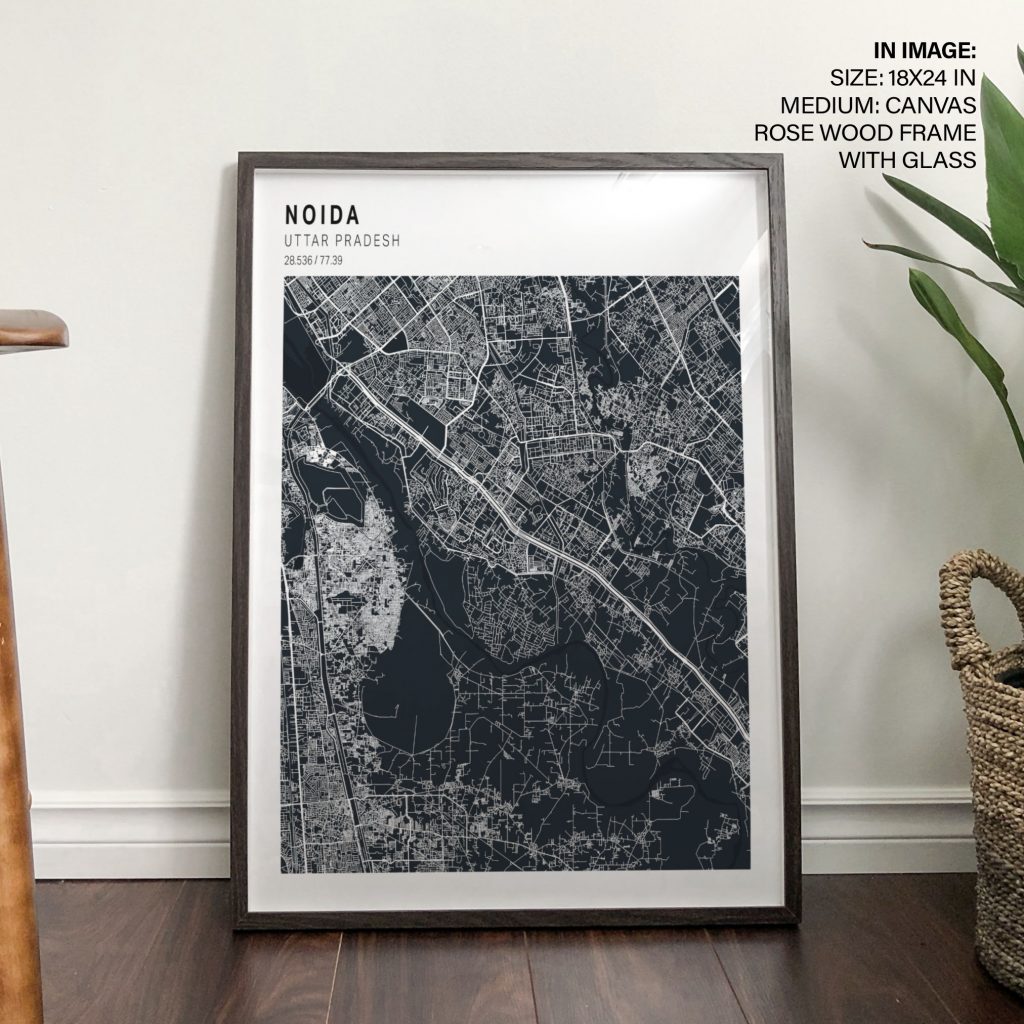 Minimalist Map Noida – Wall Painting