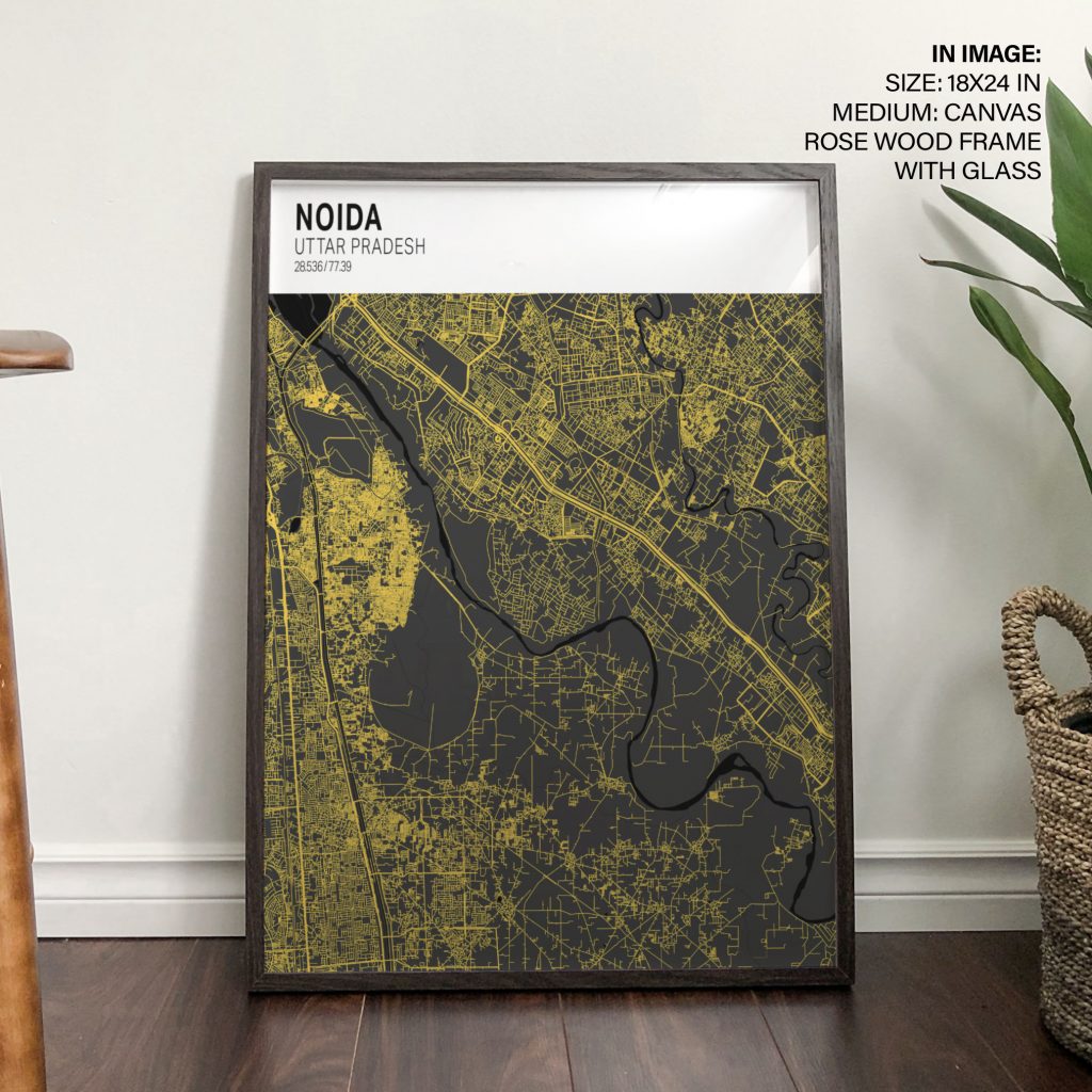 NOIDA UTTAR PRADESH 28 536 77 39 - City Map – Wall Painting