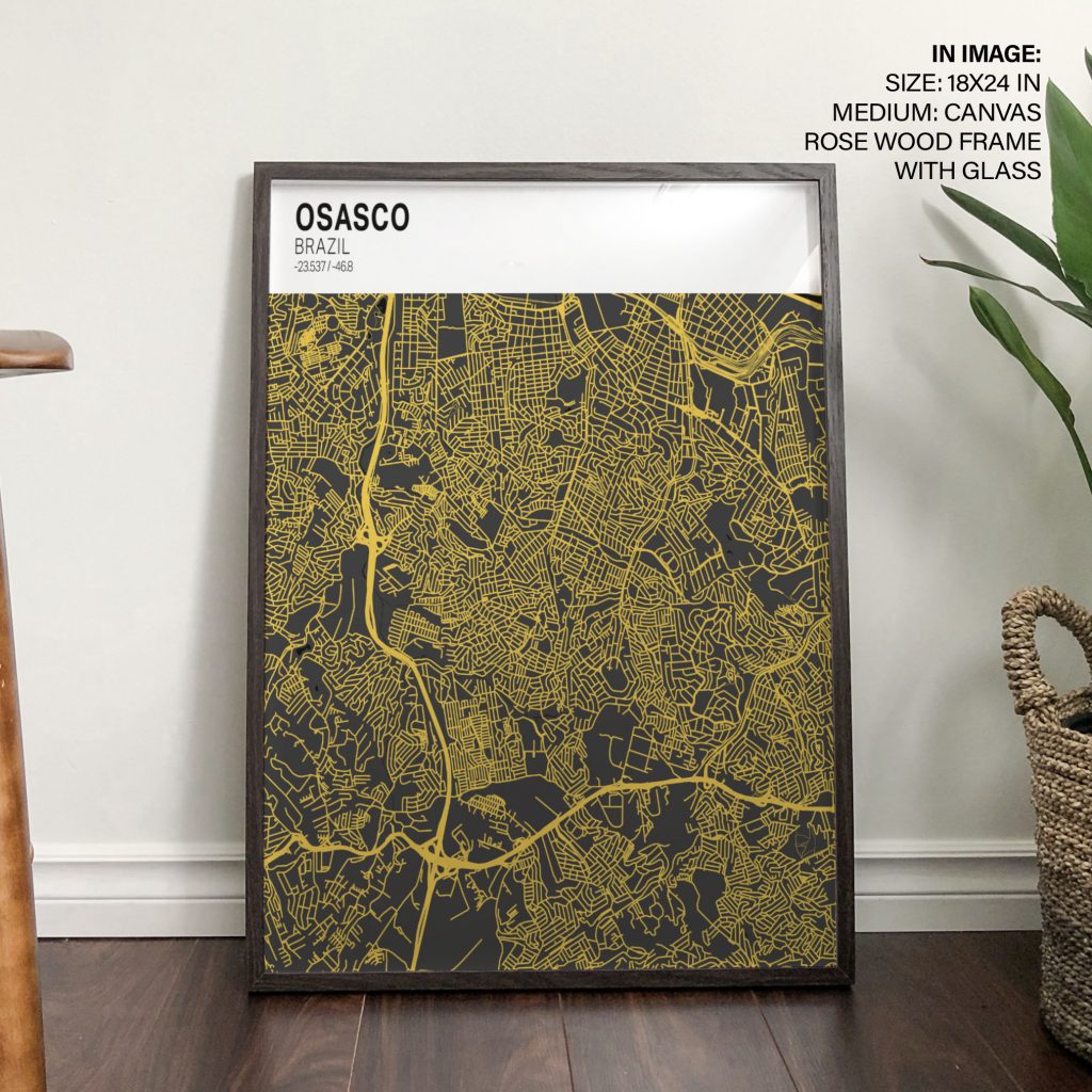 OSASCO BRAZIL -23 537 -46 8 - City Coordinates – Wall Art