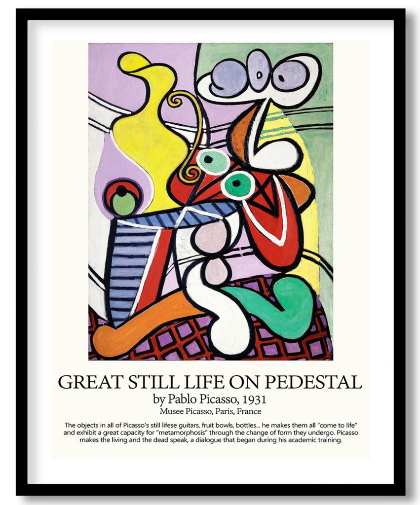 Great still life on pedestal by Pablo Picasso (1931)