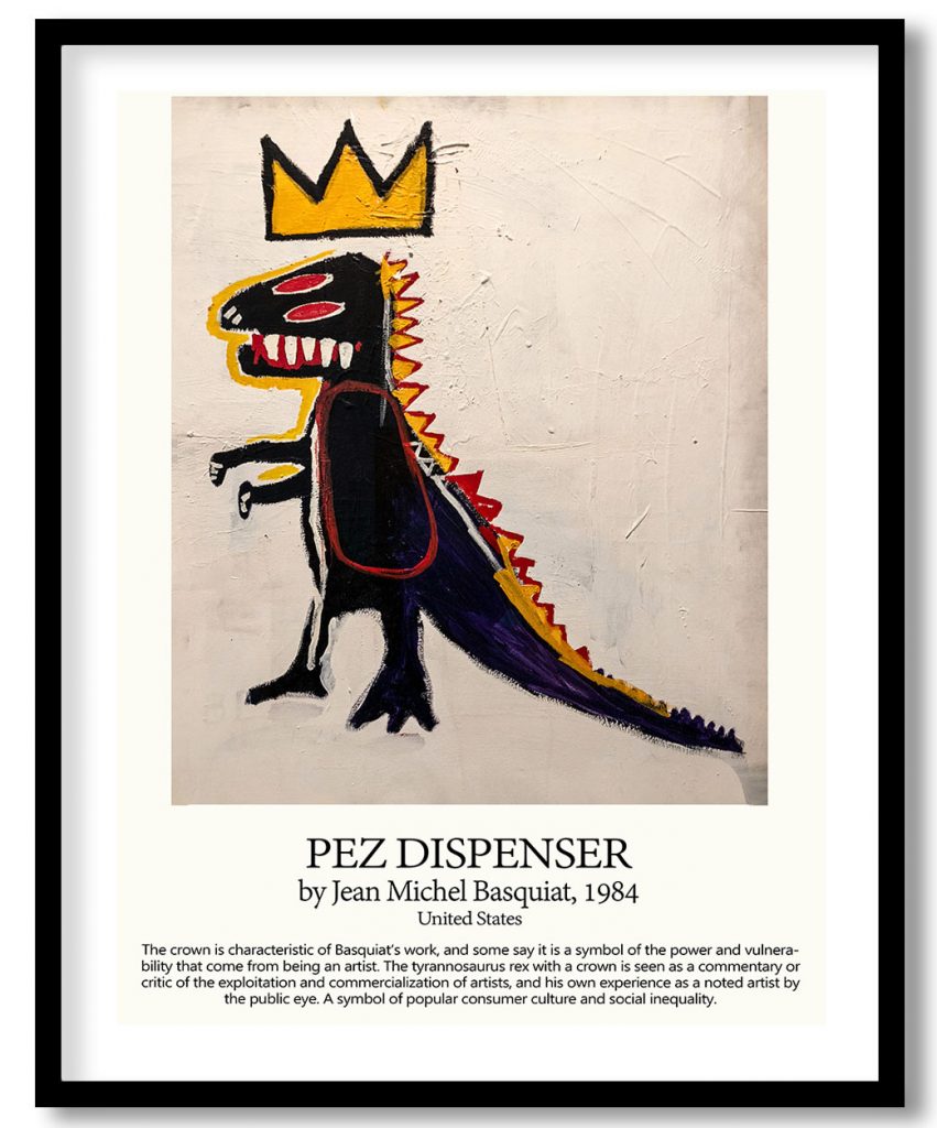 Pez dispenser by Jean Michel Basquiat (1984)