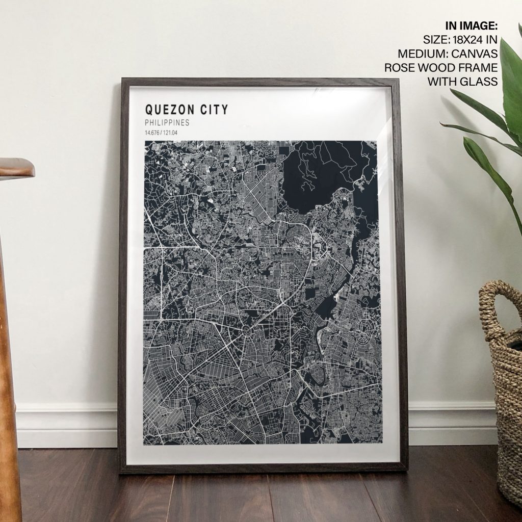 QUEZON CITY PHILIPPINES 14 676 121 04 - Urban Grid Map – Wall Painting