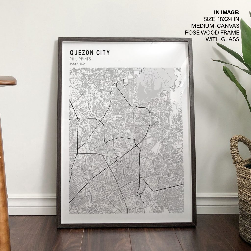 QUEZON CITY PHILIPPINES 14 676 121 04 - City Map – Wall Decor