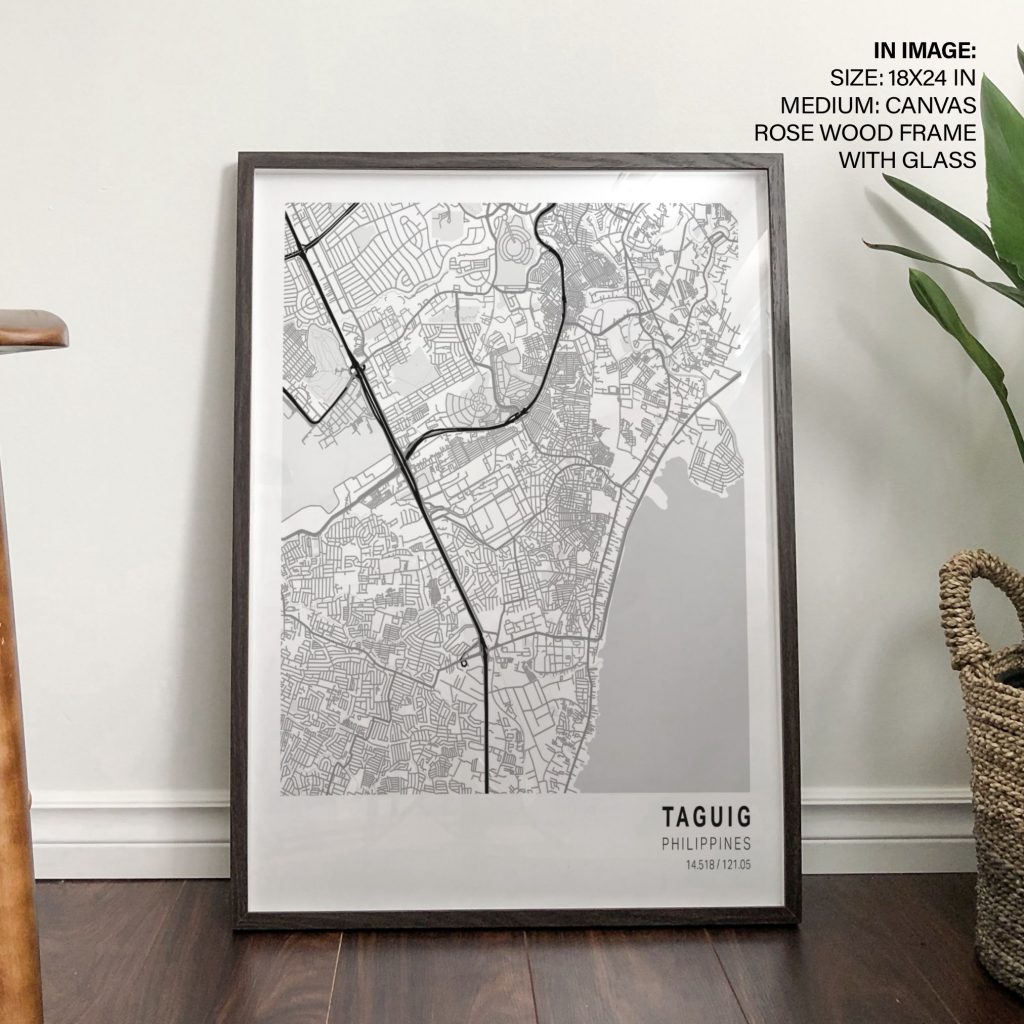 Minimalist Taguig Map – Home Decor