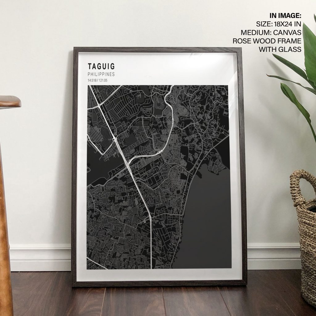 Minimalist Taguig Street Map – Wall Decor