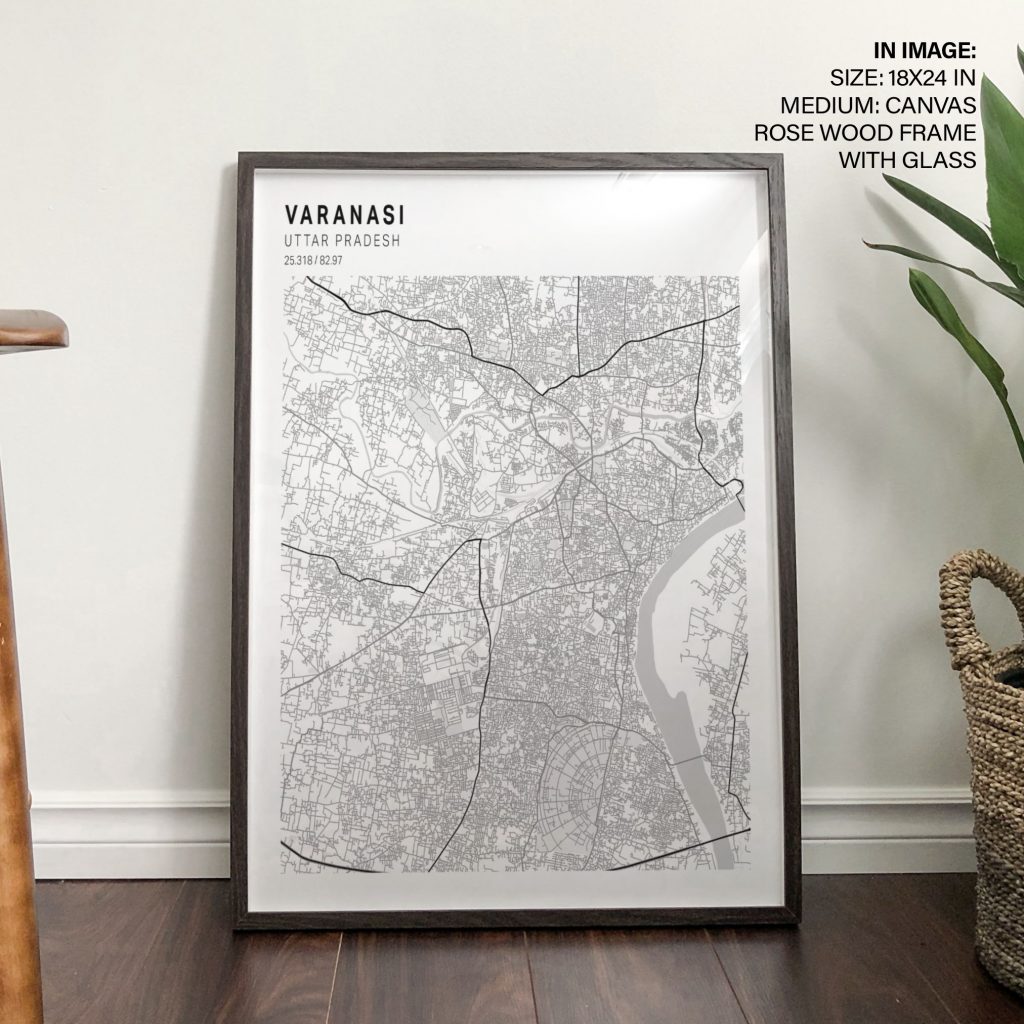 Minimalist Map Varanasi – Wall Art