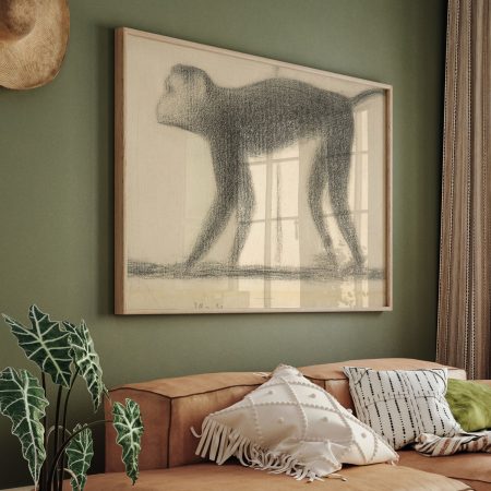 Monkey by Georges Seurat (1884)