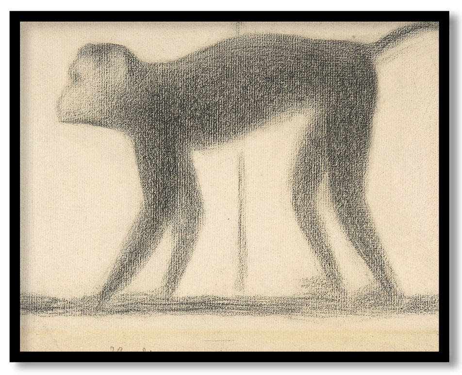 Monkey by Georges Seurat (1884)