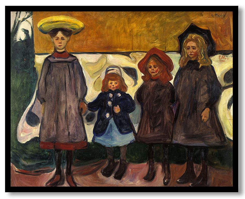 Four Girls in Åsgårdstrand by Edvard Munch (1903)