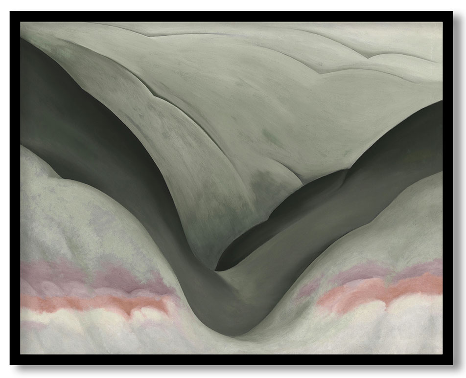 Black Place, Grey and Pink by Georgia O'Keeffe (1949)