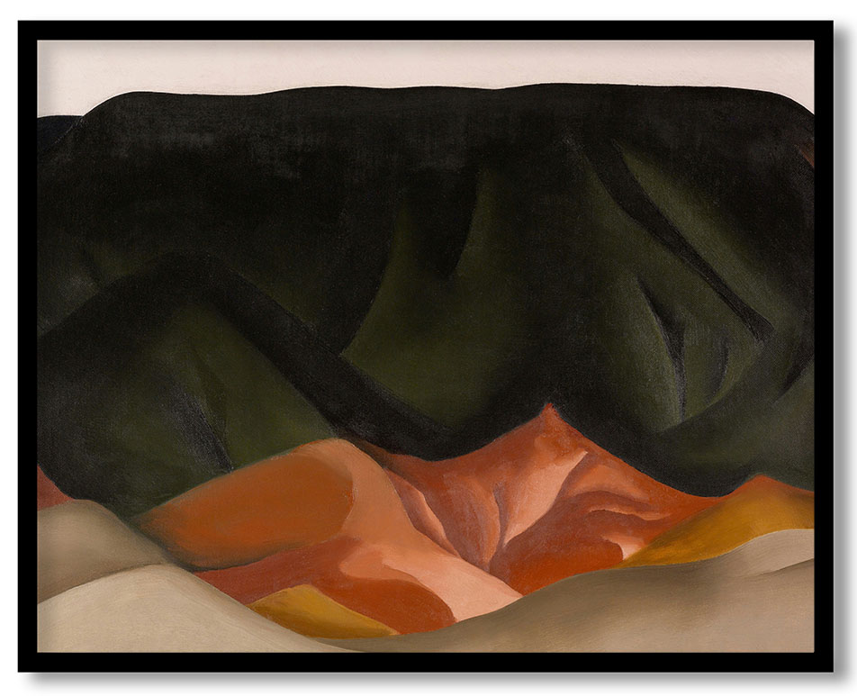 Dark Mesa with Pink sky by Georgia O'Keeffe (1930)