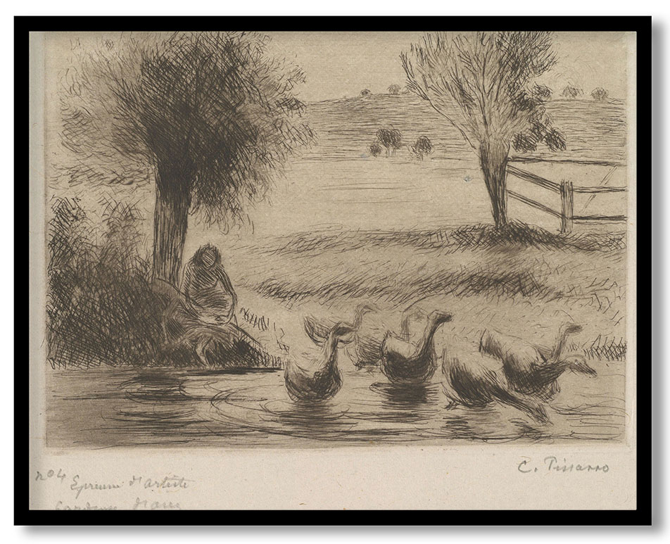 Goose Girl by Camille Pissarro (1888)