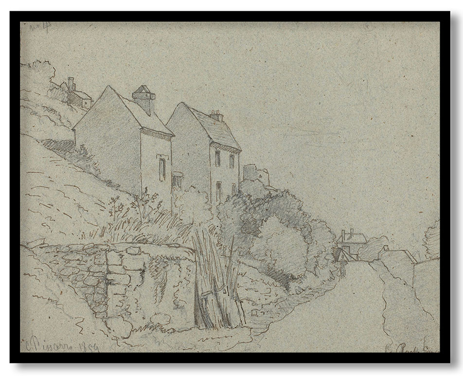 Houses by a Road by Camille Pissarro (1859)