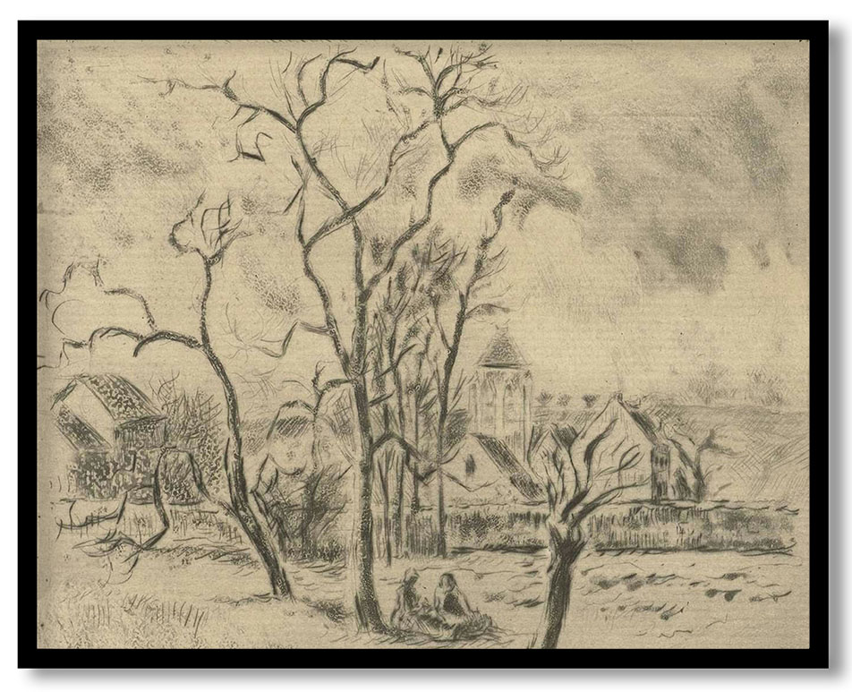 Kerk van Osny by Camille Pissarro (1885)