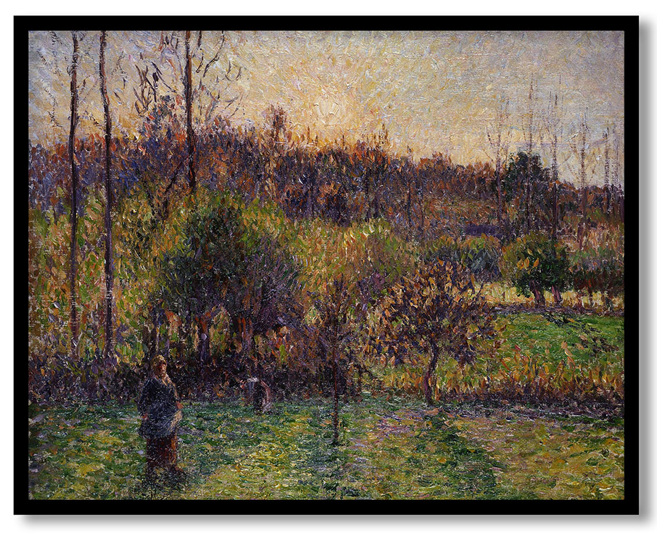 Soleil levant à Eragny by Camille Pissarro (1894)