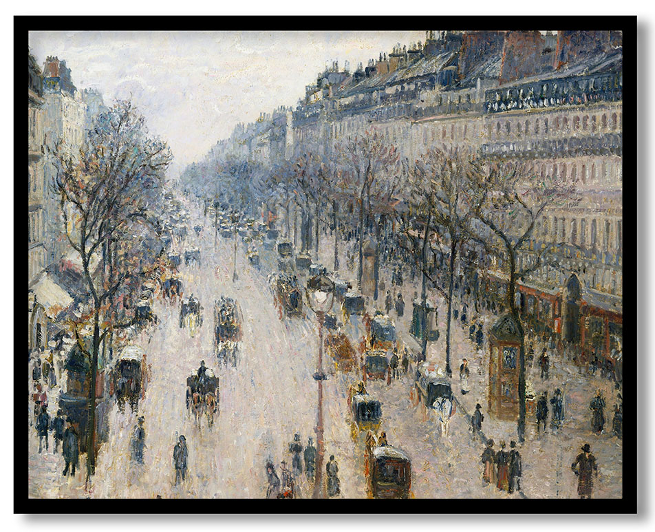 The Boulevard Montmartre on a Winter Morning by Camille Pissarro (1897)