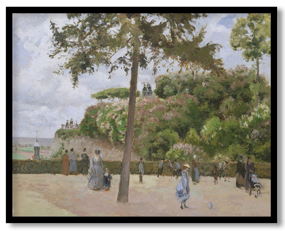 The Public Garden at Pontoise by Camille Pissarro (1874)