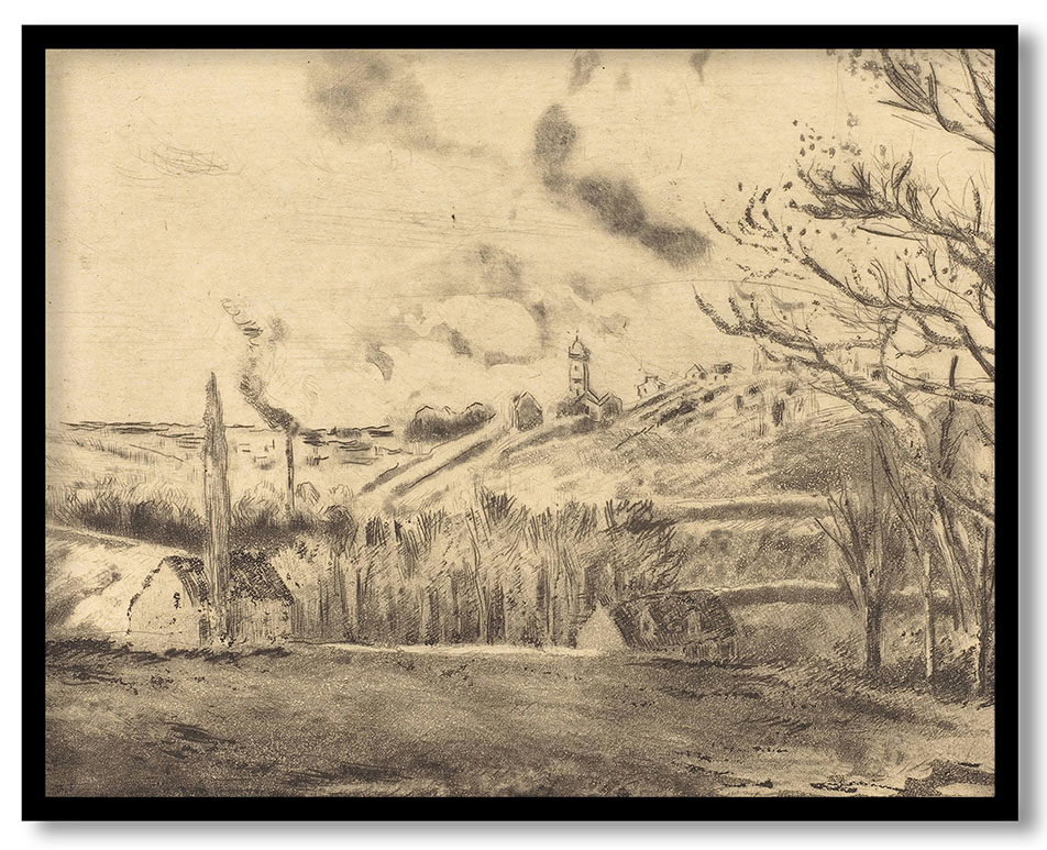 View of Pontoise (Vue de Pontoise) by Camille Pissarro (1885)