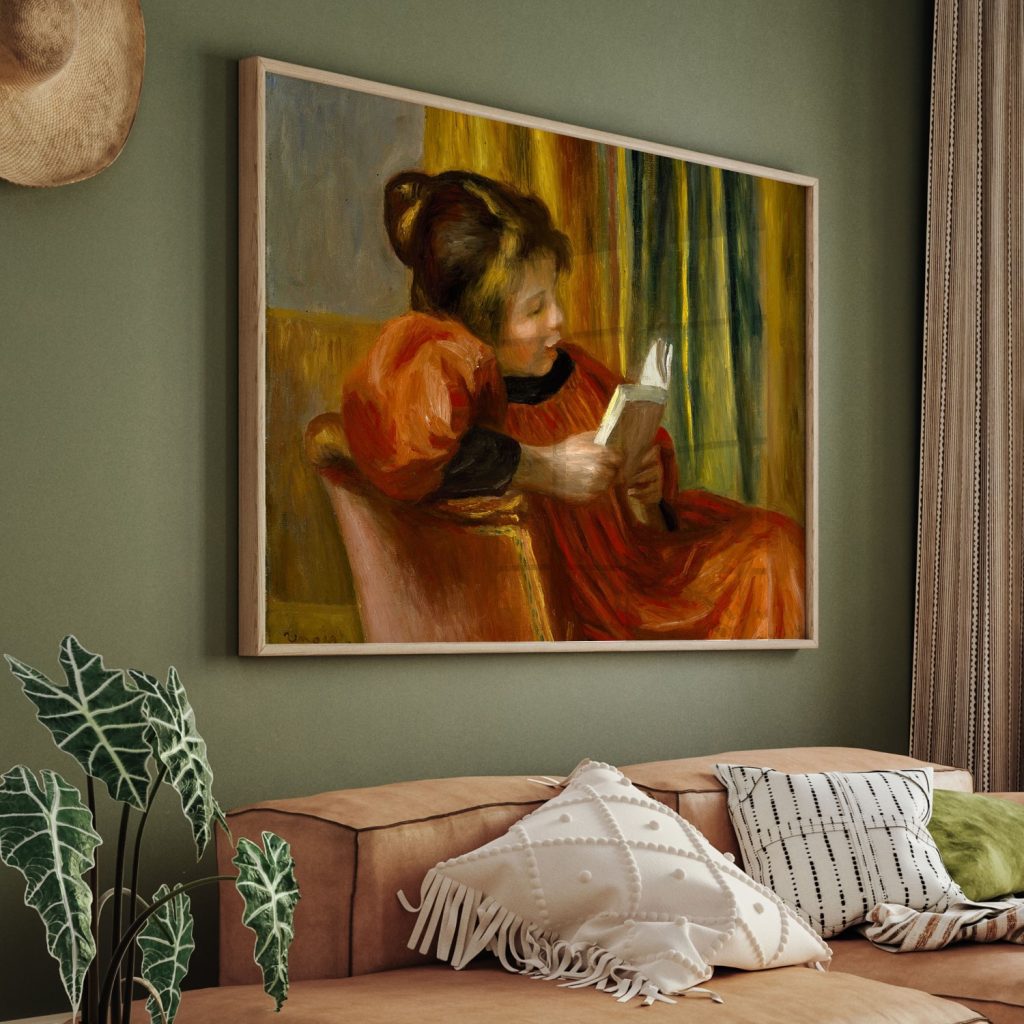 Girl Reading by Pierre Auguste Renoir (c. 1890)