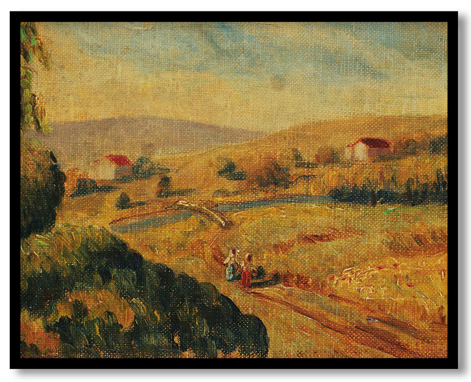 Landscape (study) by Pierre Auguste Renoir (1890-1910)