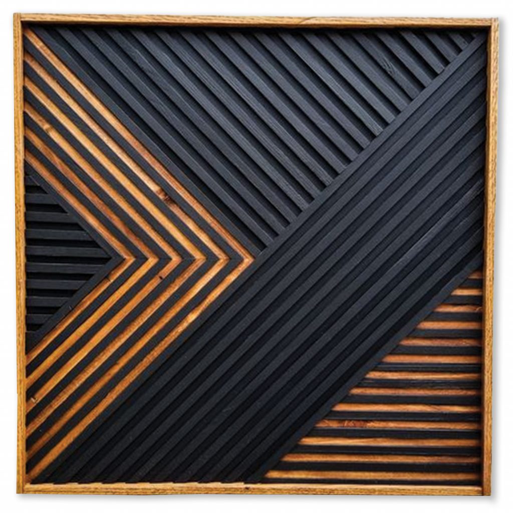 Geometric Groove Wood Wall Art | Modern wooden wall art | Modern decor