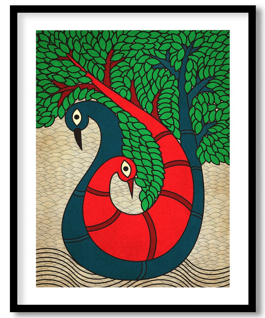 Exquisite Madhubani Peacock