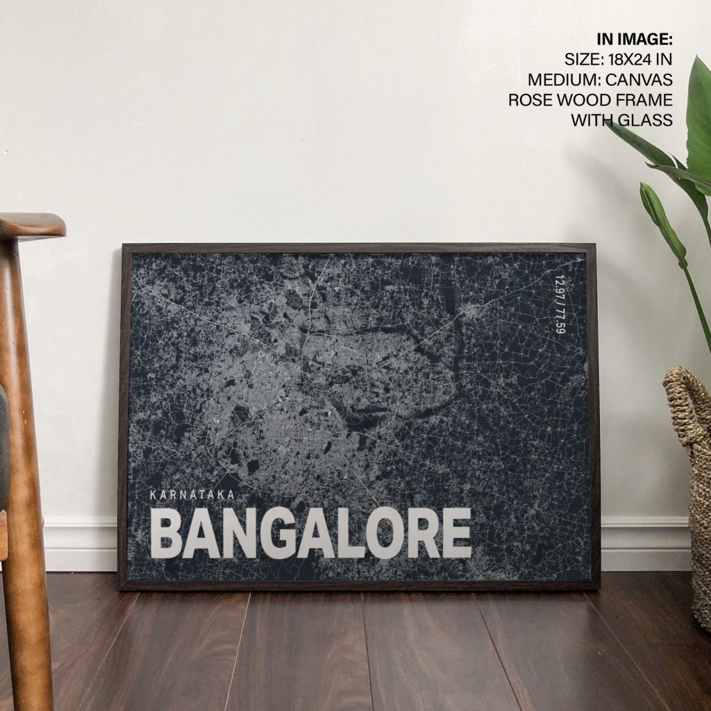 KARNATAKA BANGALORE 12 97 77 59 - City Coordinates Map – Home Decor
