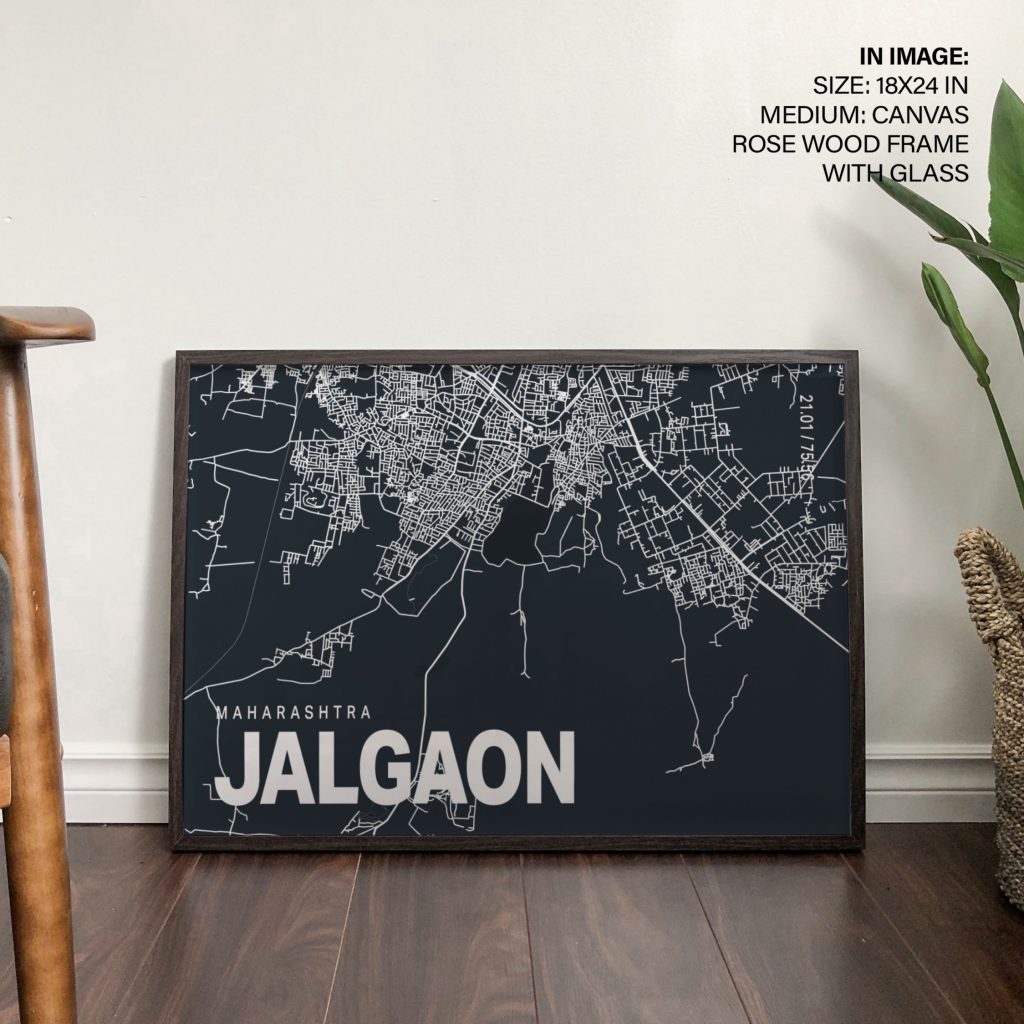 Minimalist Jalgaon Map Coordinates – Home Decor