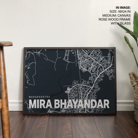 Minimalist Mira Bhayandar Maharashtra Map – Wall Decor
