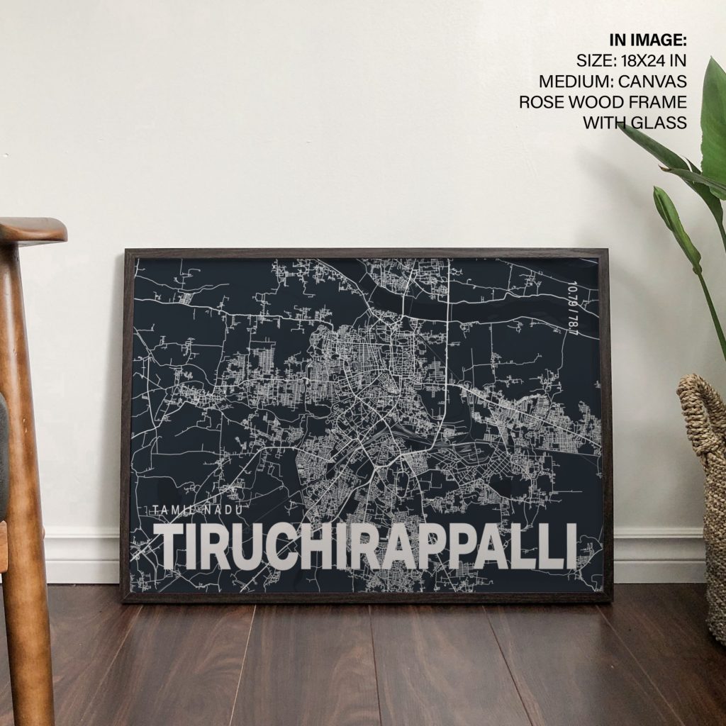 Minimalist Tamil Nadu Tiruchirappalli Map – Wall Decor
