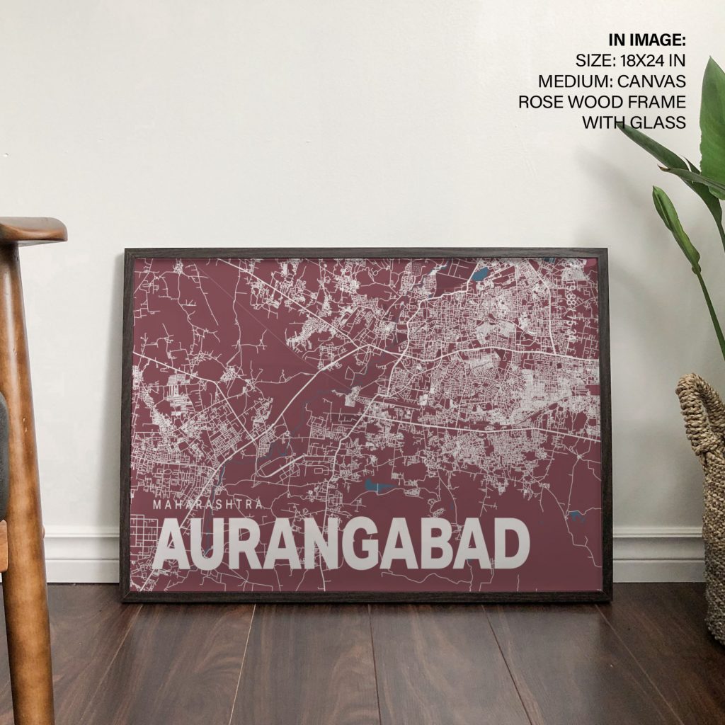 MAHARASHTRA AURANGABAD - City Map – Wall Art