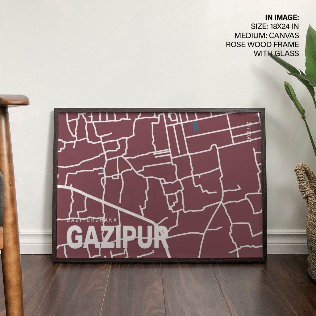 Minimalist Gazipur Street Map – Home Decor
