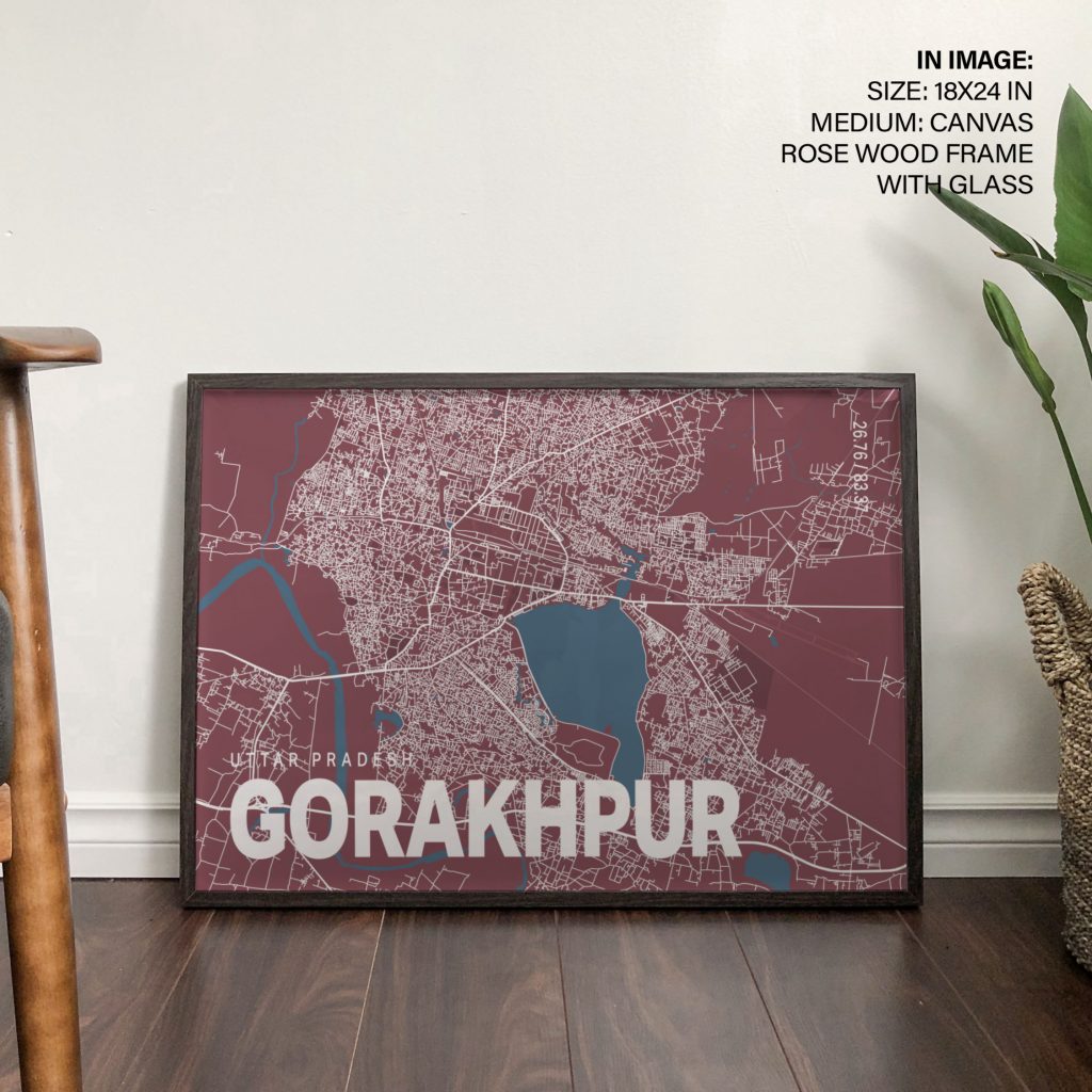 Modern Gorakhpur Map – Wall Painting