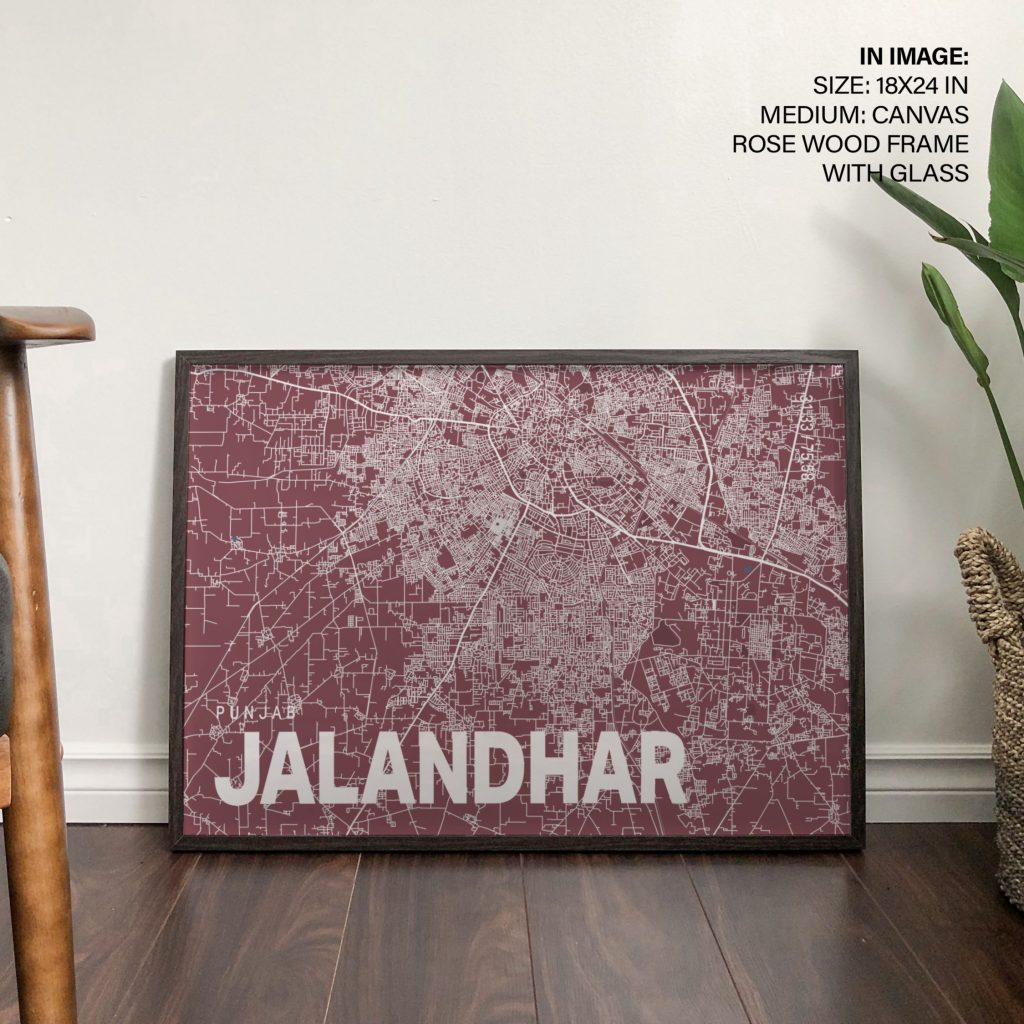Minimalist Jalandhar Roads Map – Home Decor