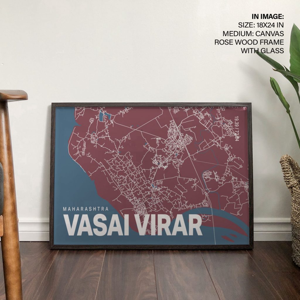 MAHARASHTRA VASAI VIRAR 19 39 72 84 - City Coordinates Text – Wall Painting