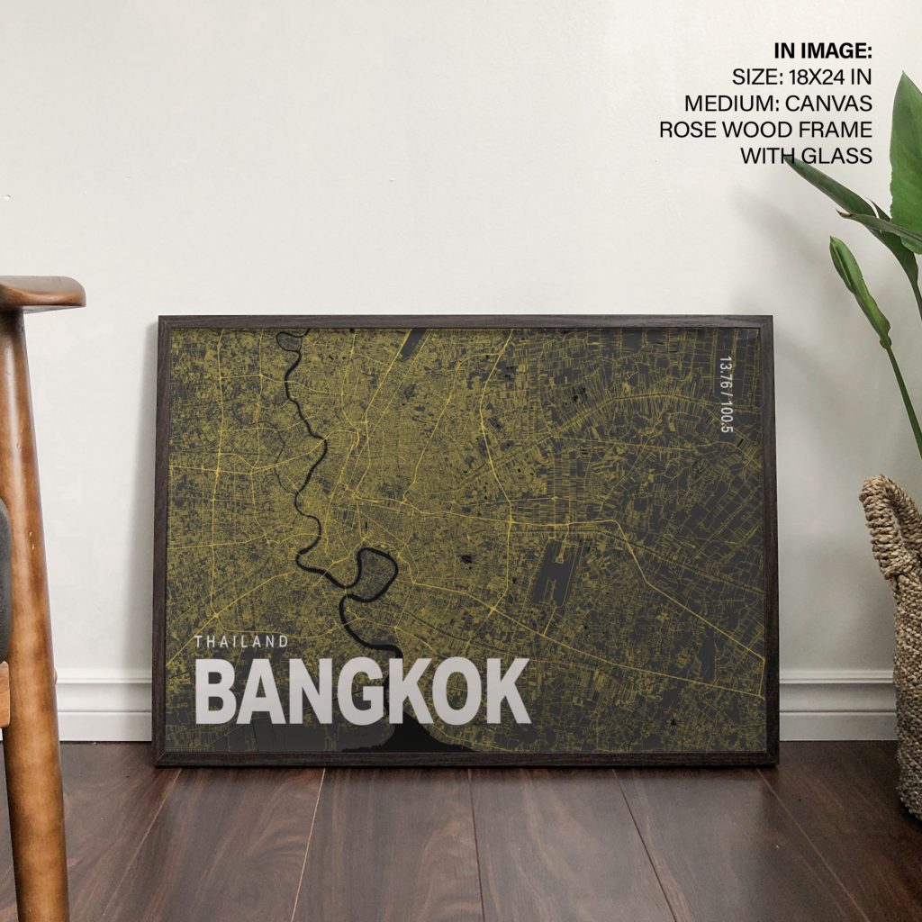 Modern Map of Bangkok – Wall Decor