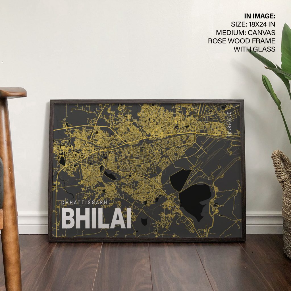 Modern Bhilai Map – Wall Painting