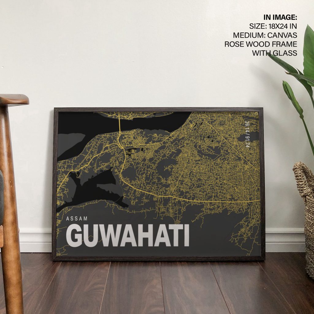 Minimalist Guwahati Map – Wall Hanging