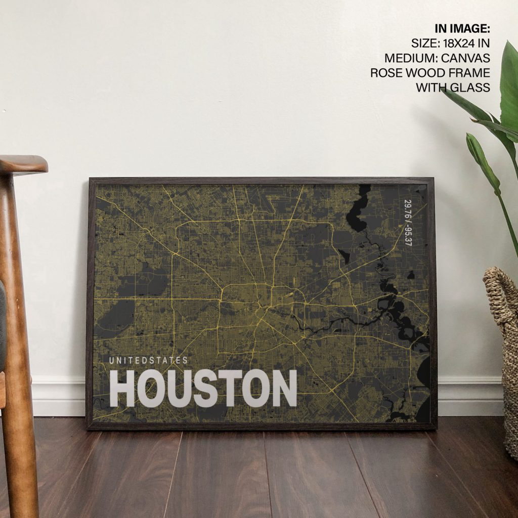 UNITED STATES HOUSTON 29 76 -95 37 - City Coordinates – Wall Painting