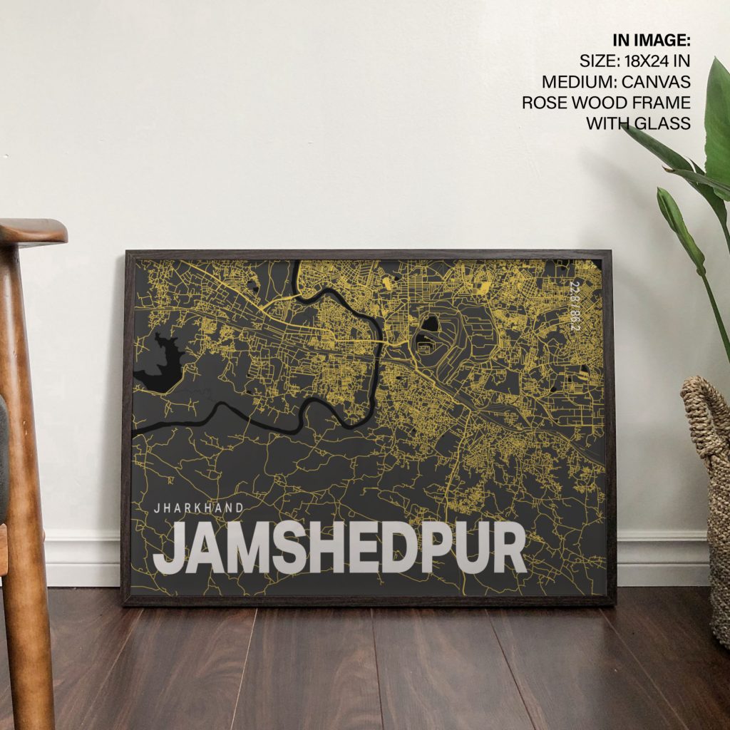Modern Map of Jamshedpur – Wall Painting